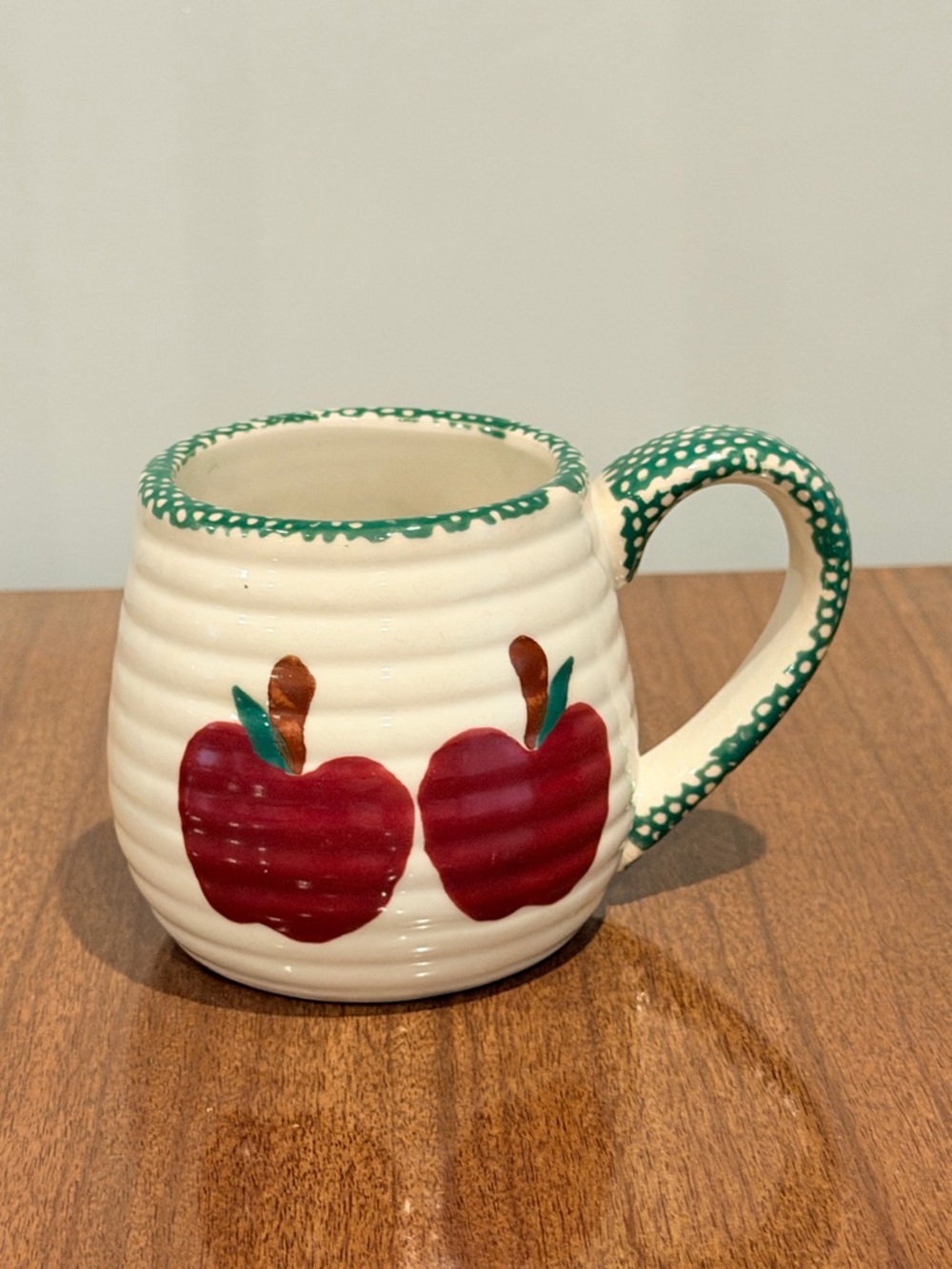 Ceramic Spongewear Mug with Red Apple